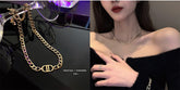 South Korean explosive Internet red gold thick chain necklace -X429G